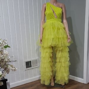 Asos chic Lime Green Tulle Gown